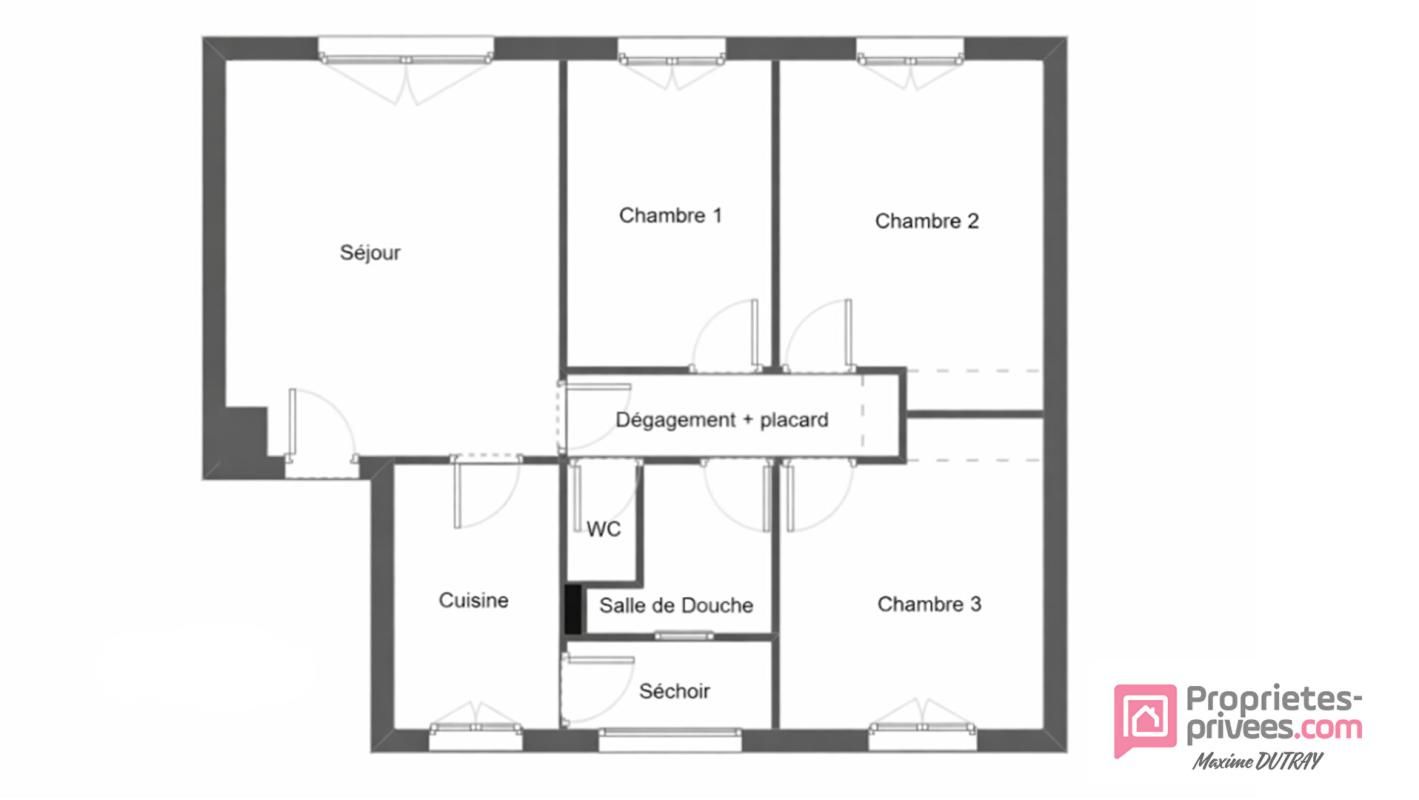 CHATEAU-RENAULT Appartement 4 pièces 70m² - Garage 34m² 2