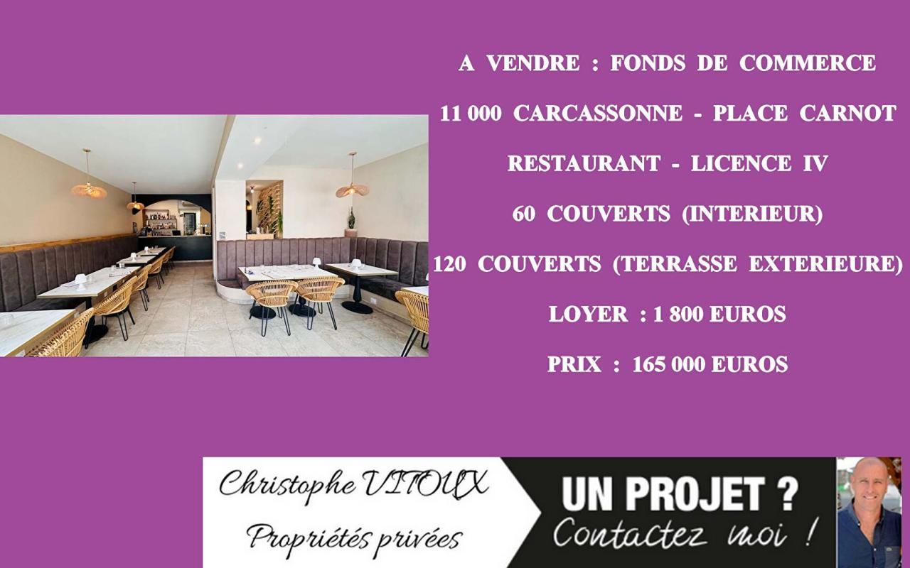 CARCASSONNE 11000 CARCASSONNE - RESTAURANT BAR 180 COUVERTS, TERRASSE 2