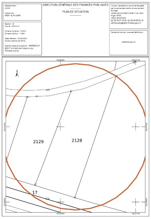 MERY-SUR-CHER Terrain Mery Sur Cher 1874 m2 2