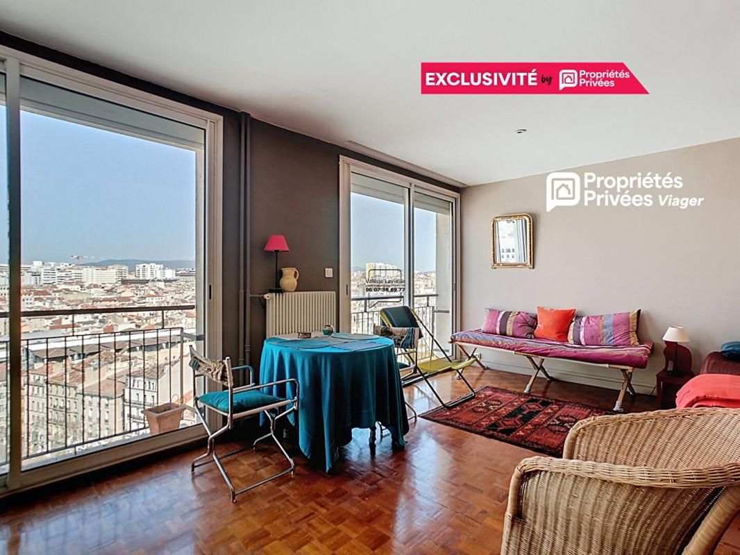 MARSEILLE-1ER-ARRONDISSEMENT Marseille (13001) - BOURSE - VIEUX PORT - Exclusivité - VIAGER OCCUPE ? STUDIO ETAGE ELEVE et VUE IMPRENABLE 1