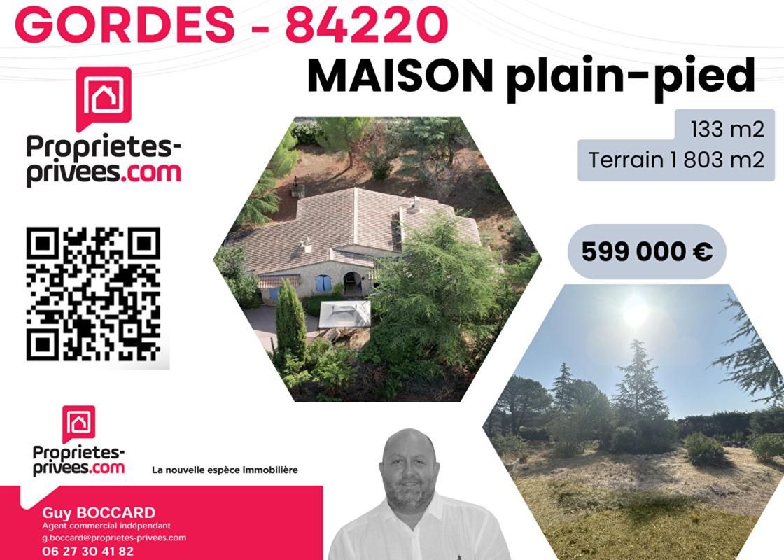 Maison Gordes Les Imberts de 133 m2 - Terrain 1 803m2