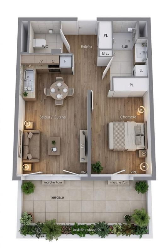 SETE Corniche de Sète. T2 de standing, Terrasse 16 m² Sud, Bord de Mer 3