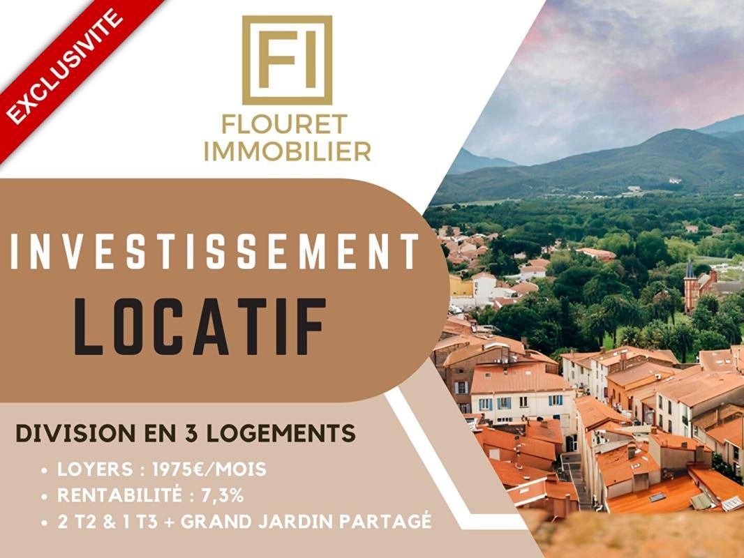 ARGELES-SUR-MER Division validée en 3 logements avec jardin partagé - Argelès-sur-Mer centre 1