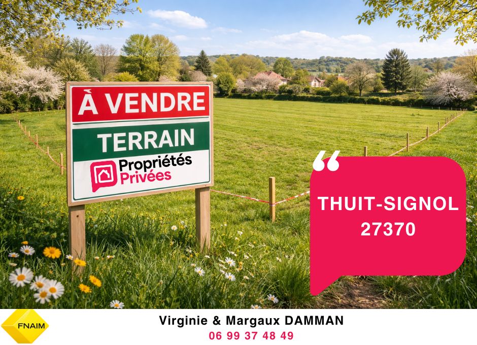 LE THUIT-SIGNOL Rare à la vente : Terrain constructible de 1 973 m² hors lotissement 1