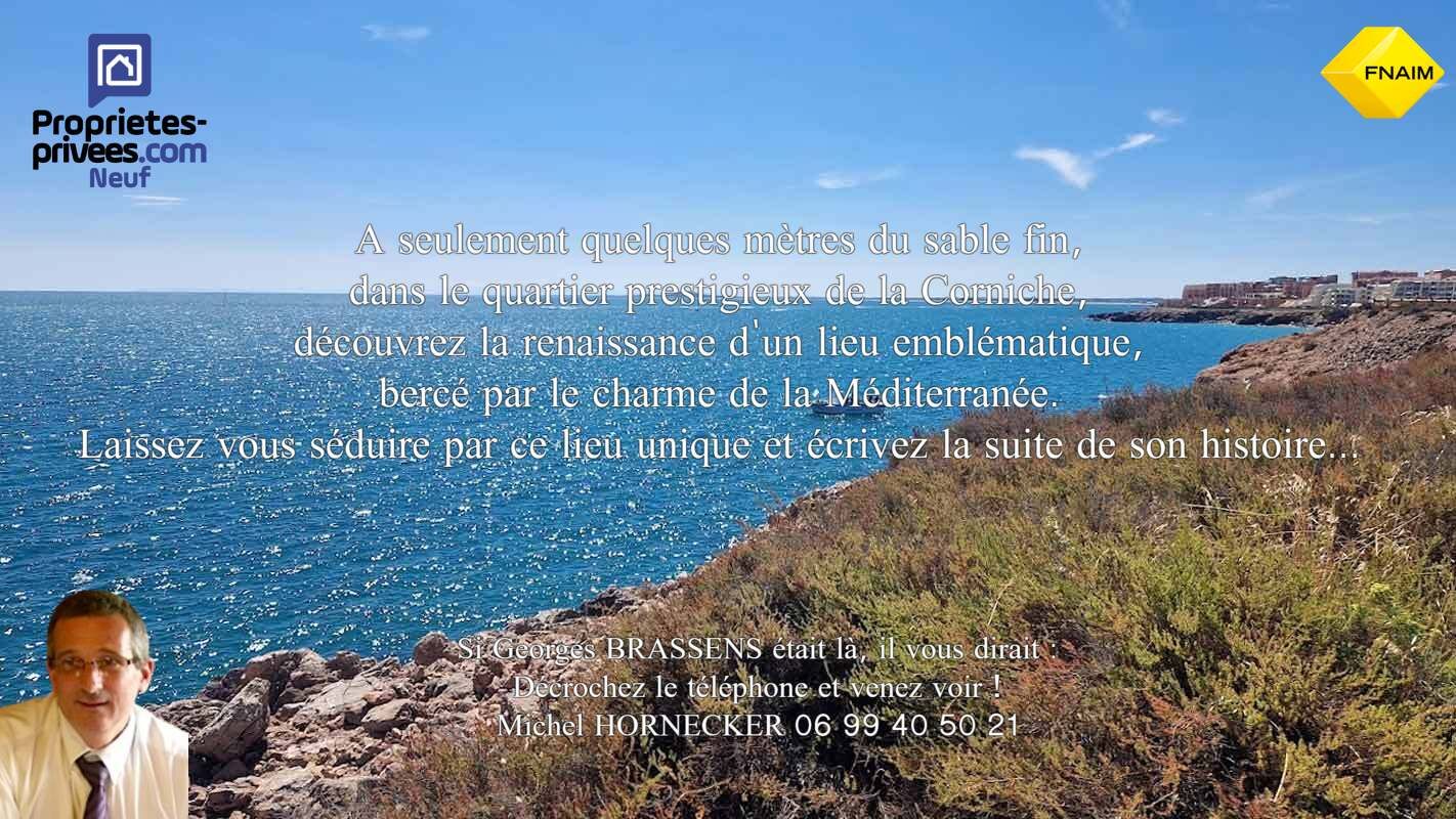 SETE Corniche de Sète. T2 de standing, Terrasse avec jardinière 17 m² Sud, Bord de Mer 1