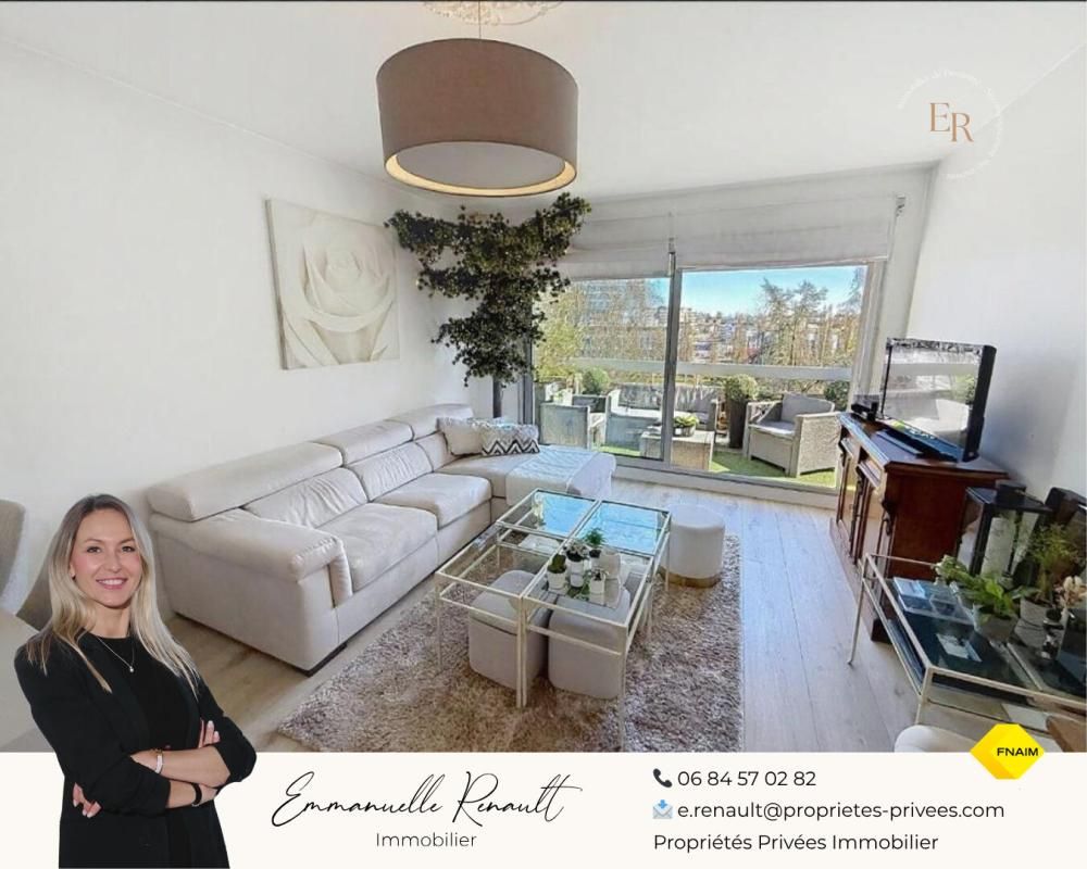 Appartement T3, 67.60 m2, très lumineux avec terrasse, garage et cave. Vannes centre, quartier Palais des Arts