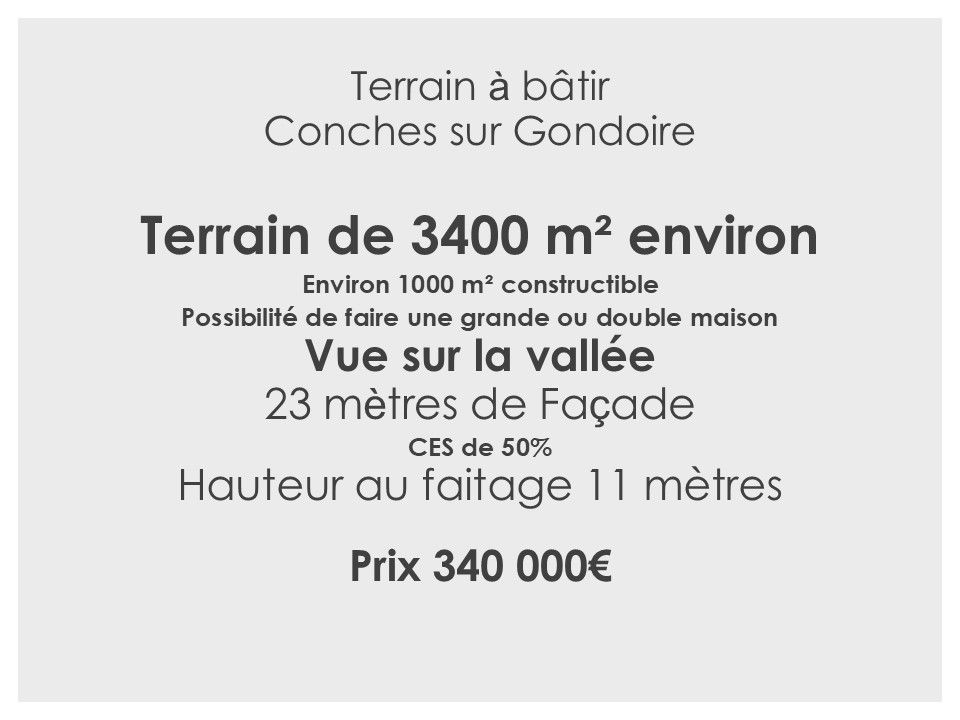 CONCHES-SUR-GONDOIRE Terrain Conches Sur Gondoire 3400 m2 1