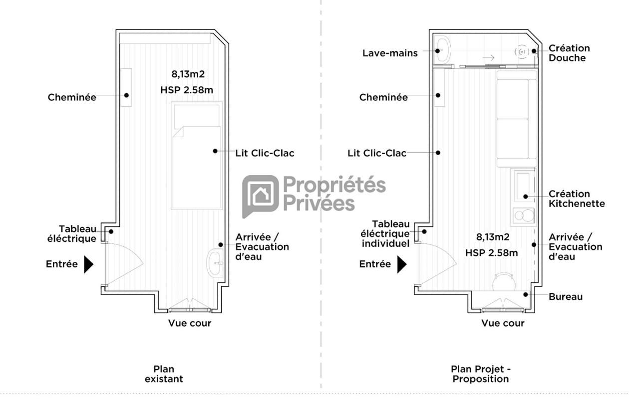 PARIS-8E-ARRONDISSEMENT 75008 Paris - COUP DE COEUR - Chambre de bonne - 8.13 m2 - 20m3 -  VUE SACRÉ-COEUR 4