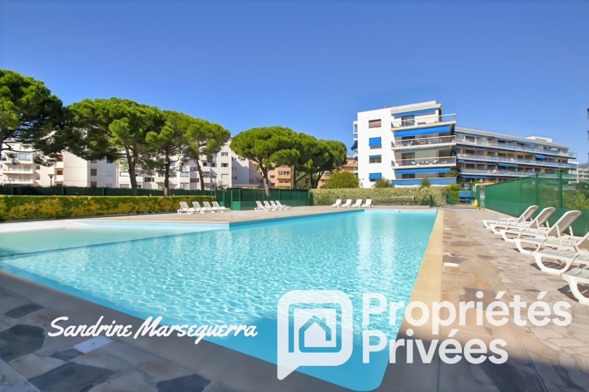 CAGNES-SUR-MER LE GRAND LARGE 2P traversant rez-de-jardin 37 m²  2 terrasses + parking 1