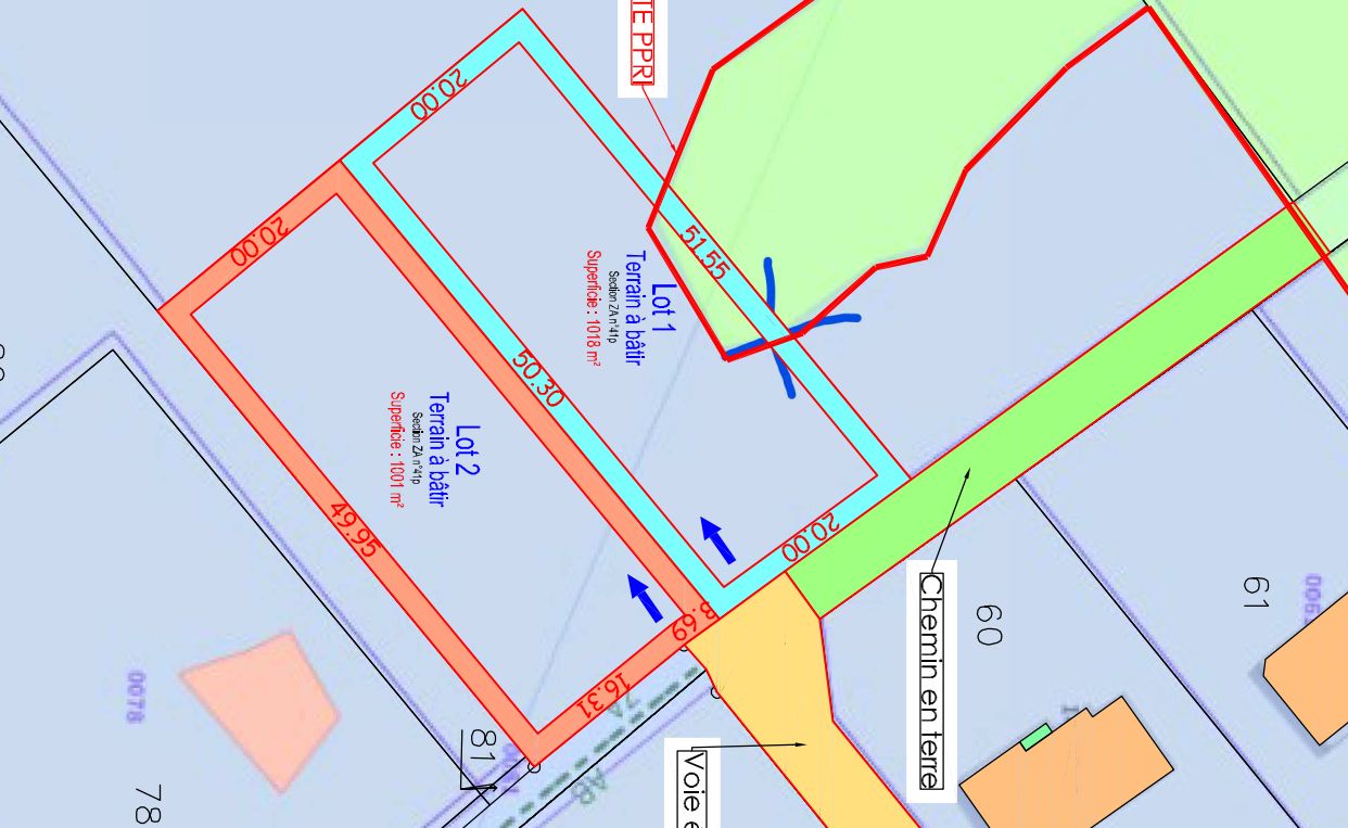VAUX-SUR-EURE Terrain constructible 1018 m² 3