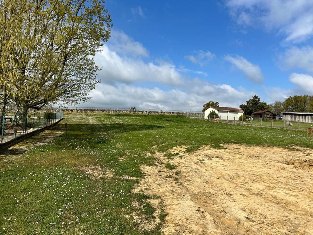 PUGNAC 33710 Pugnac - Terrain viabilisé avec fibre 1032 m2 - Surface Plancher 206 m2 - 2 ligne - Calme - Expo Sud- Accès sur Départementale 3
