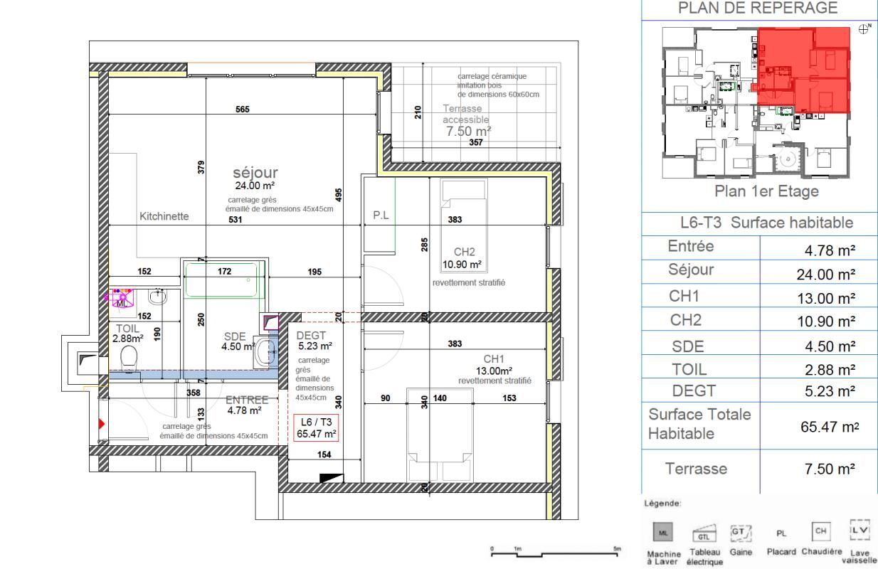 VETRAZ-MONTHOUX Appartement Vetraz Monthoux 3 pièce(s) 65.94 m2 2