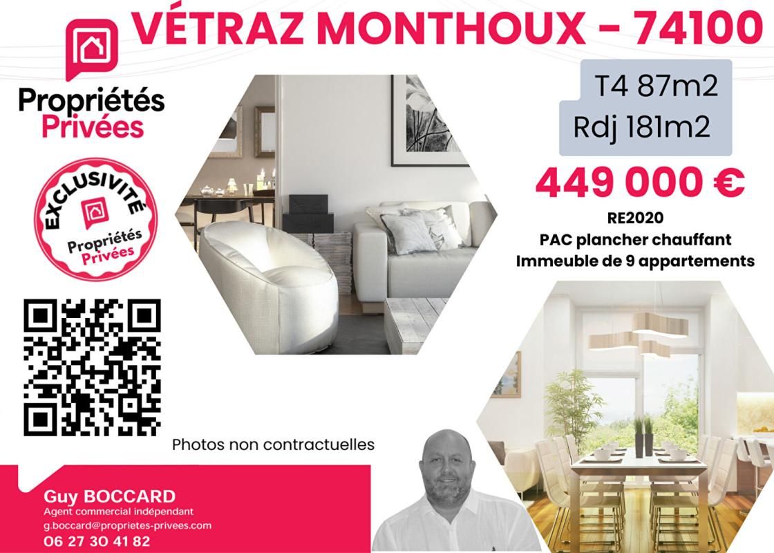 Appartement Vetraz Monthoux 4 pièce(s) 87.23 m2 + Jardin + Terrasse