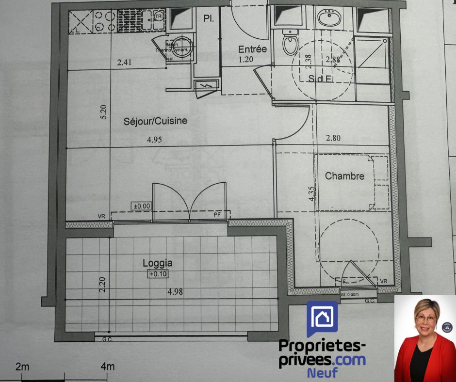 DOL-DE-BRETAGNE 35120 - Dol De Bretagne  2 PIÈCES  42,17 m2. RDC 1