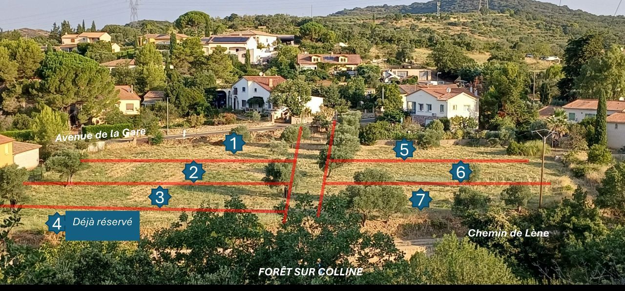 GABIAN Terrain   viabilisé de 519m2  jolie emplacement 3