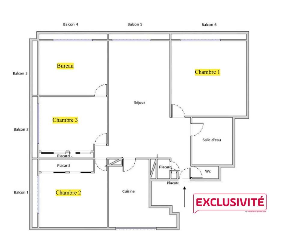 MARSEILLE-1ER-ARRONDISSEMENT Marseille (13001) - BOURSE - VIEUX PORT - T4/5 - location meublée  - 91 m2 - Vue Panoramique et balcons 4