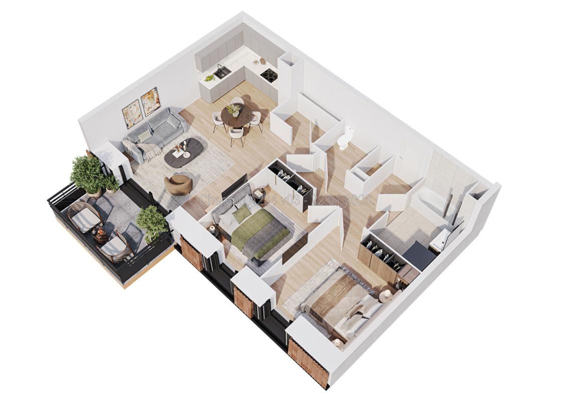 CHERENG Chereng  Appartement 2 chambres  70 m2 3