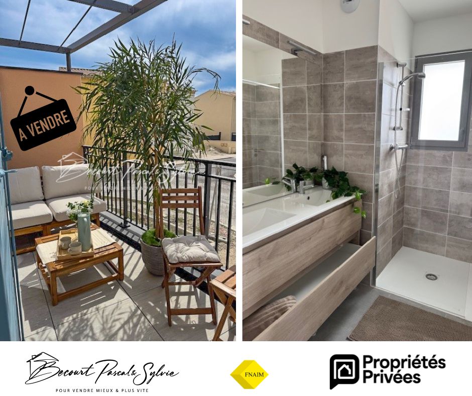 FRAIS DE NOTAIRES OFFERT: Appartement en duplex Sarrians 3 pièce(s) 66.80 m2 terrasse 7,1 m2, 2 parkings