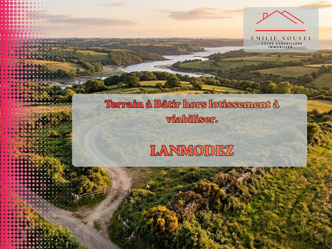 LANMODEZ Terrain constructible de 1065 m² au calme à Lanmodez, hors lotissement 2