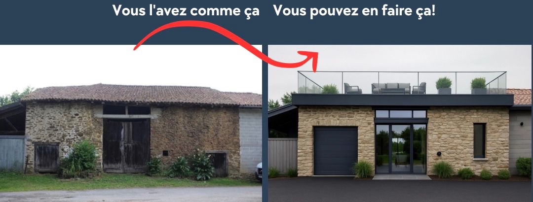 CHAILLAC-SUR-VIENNE Grange en zone constructible et terrain 1