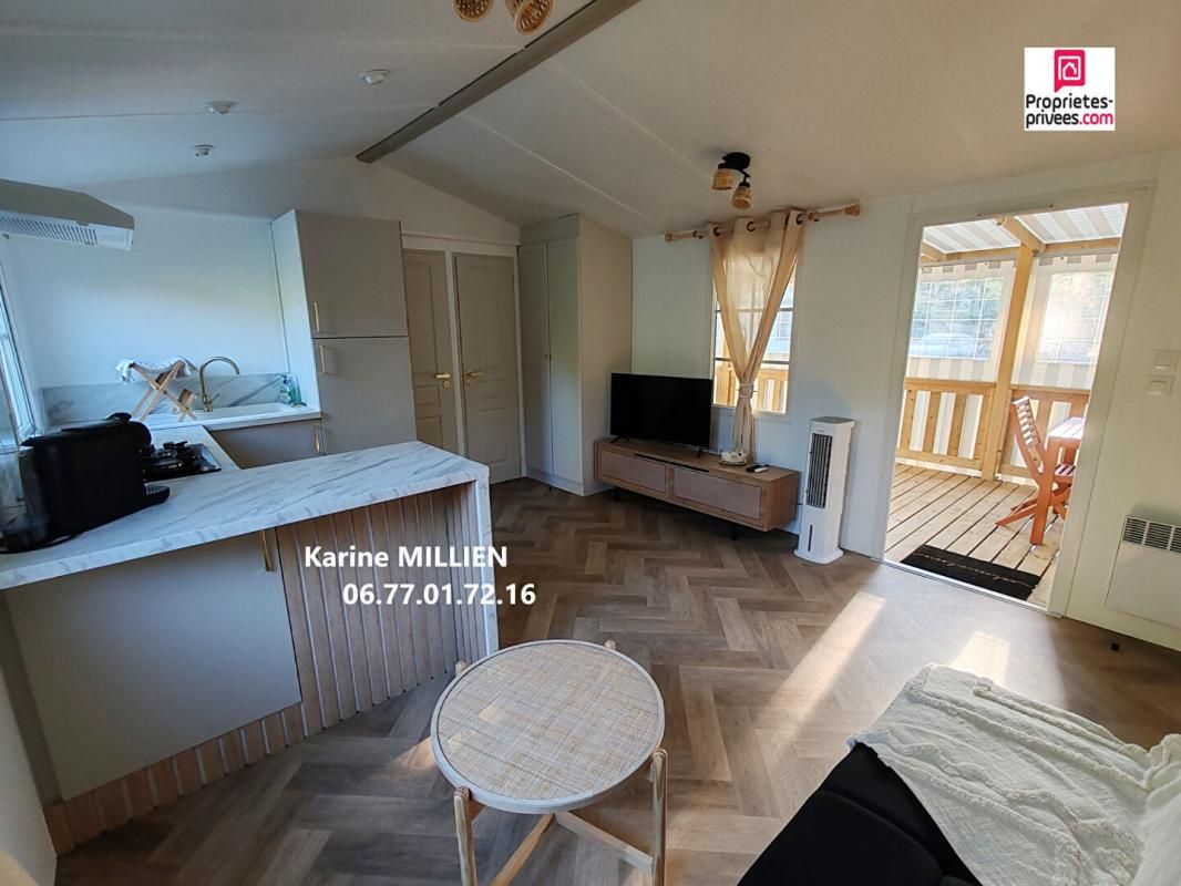 MARCILLY-SUR-EURE Mobil home ENTIEREMENT RENOVE, aménagé, équipé et son terrain en pleine propriété - 2 chambres - Cabanon de jardin - Terrain - 78500  HA 3