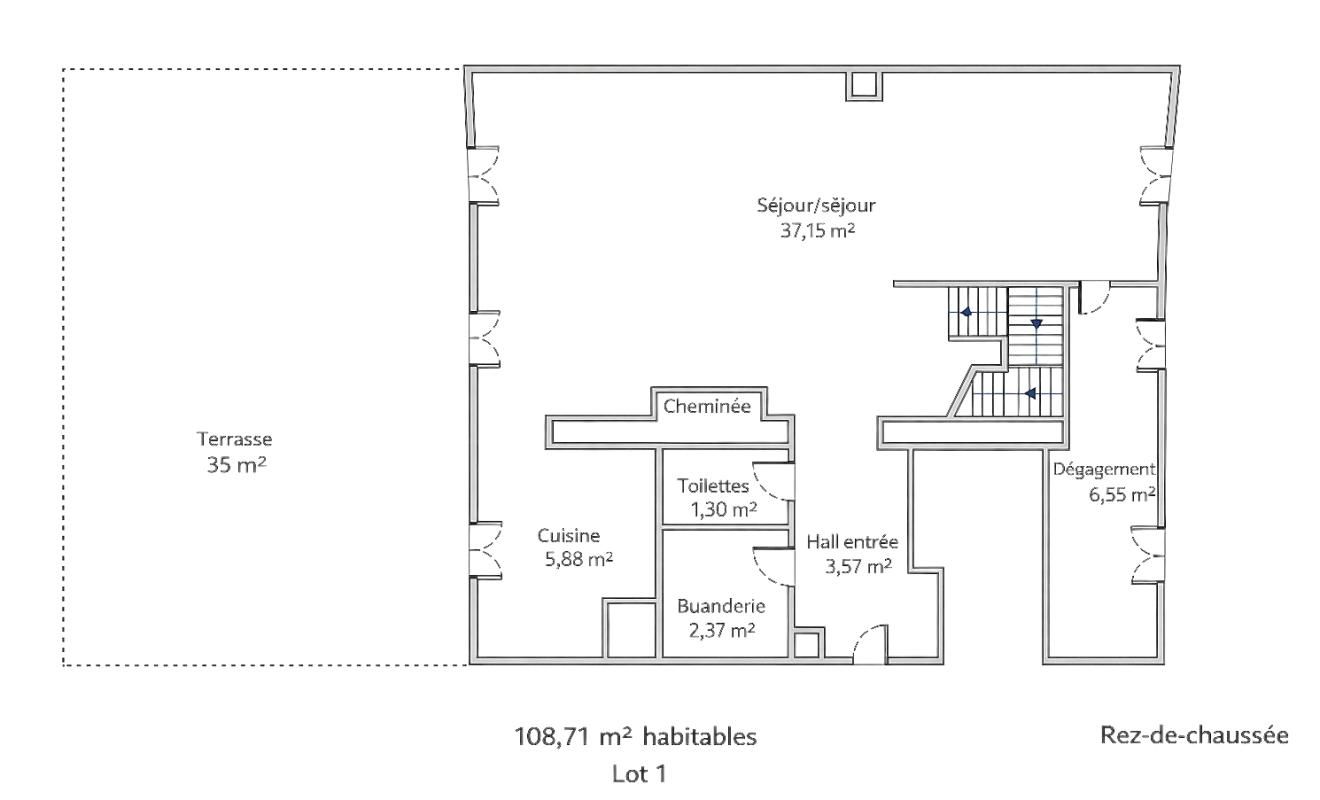 BEAUREGARD BEAUREGARD . Duplex 4 pièces 109m2 habitables + terrasse, cave et 2 places de stationnement 3