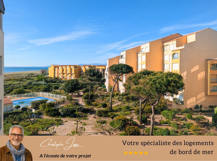 T2 vue mer avec loggia, accès direct plage et parking privé