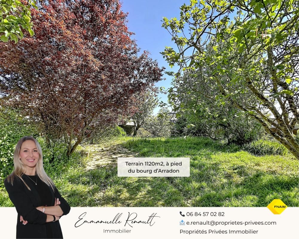 ARRADON Arradon, à pied du bourg · Terrain d'exception de 1120 m² · Rare opportunité · Division possible 1