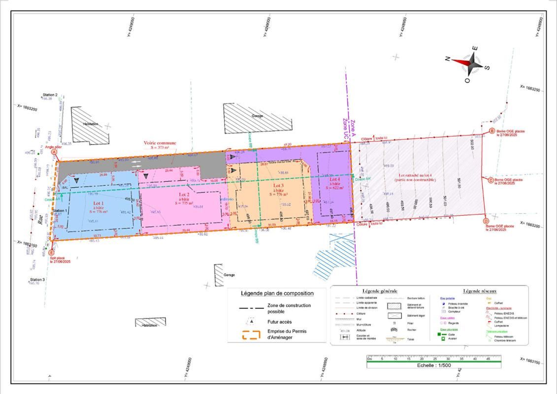 LONGECHENAL Terrain constructible viabilisé de 776 m2 à Longechenal 4