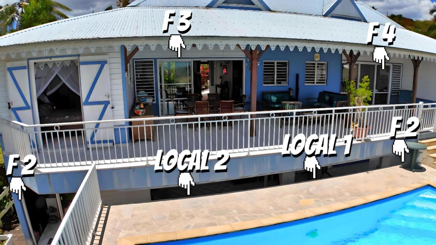 LES TROIS-ILETS Villa F11 de 445 m2 PISCINE vue mer au Trois Ilets 1