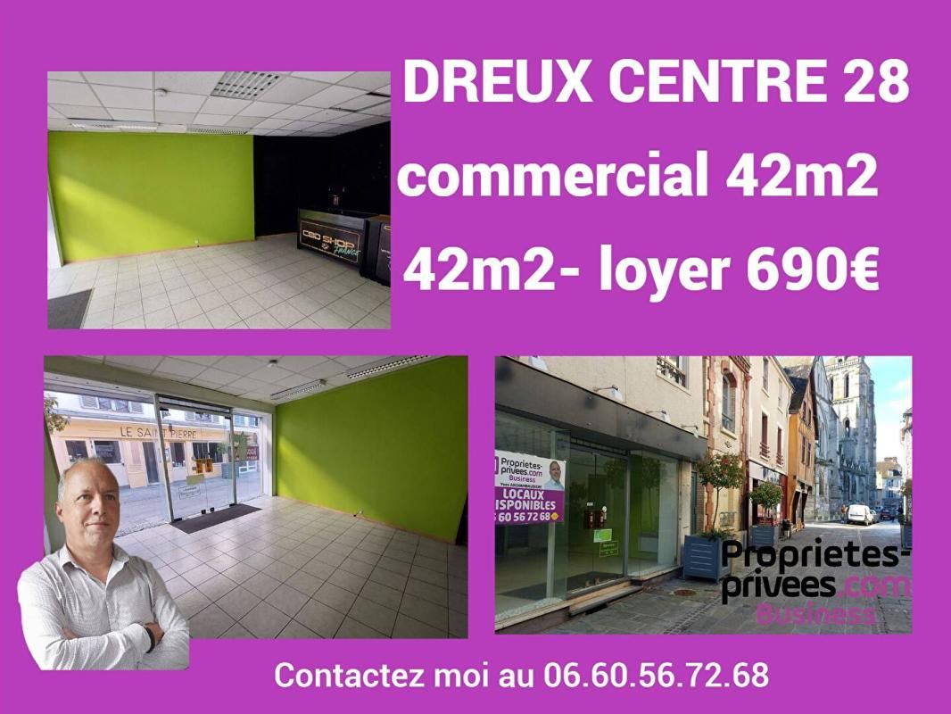 DREUX DREUX 28-CENTRE VILLE - Local commercial de 42 m² 1