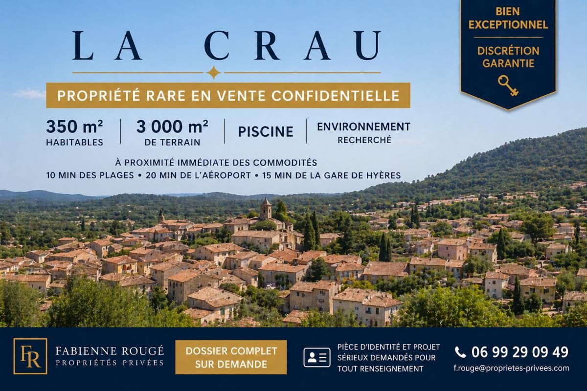 LA CRAU - Villa 350 m² avec piscine sur terrain de 3 000 m²