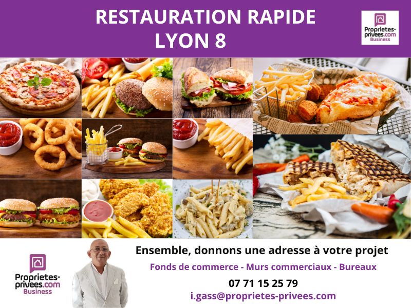 69008 LYON - SNACK, RESTAURANT , TERRASSE,  Belle visibilité