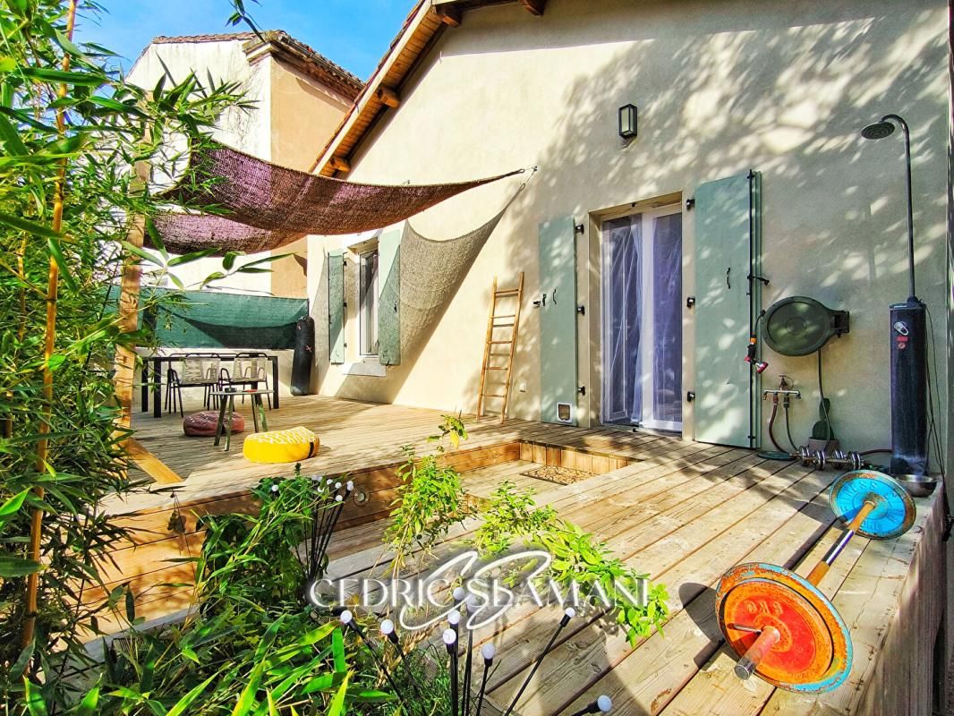 CARCASSONNE MAISON PLAIN PIED 70 M2, 2 CHAMBRE, CUISINE AMERICAINE, SALON CATHEDRALE, SALLE D EAU, WC, JARDIN, GARAGE 2