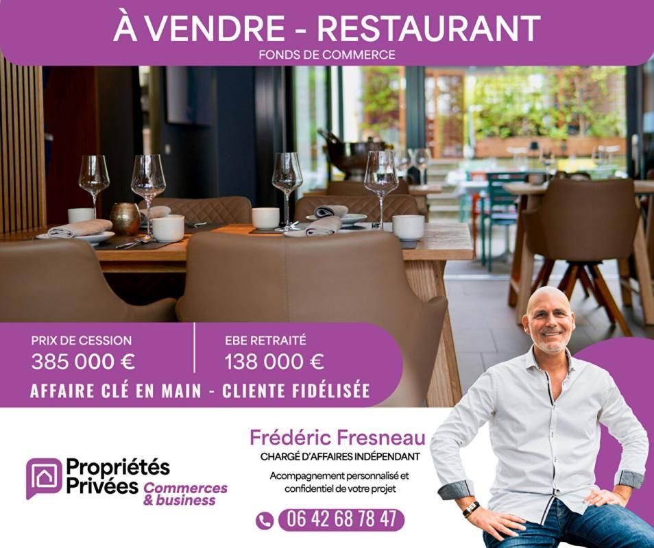 Restaurant Traditionnel - 200 Couverts - Logement - Fermé Week-end