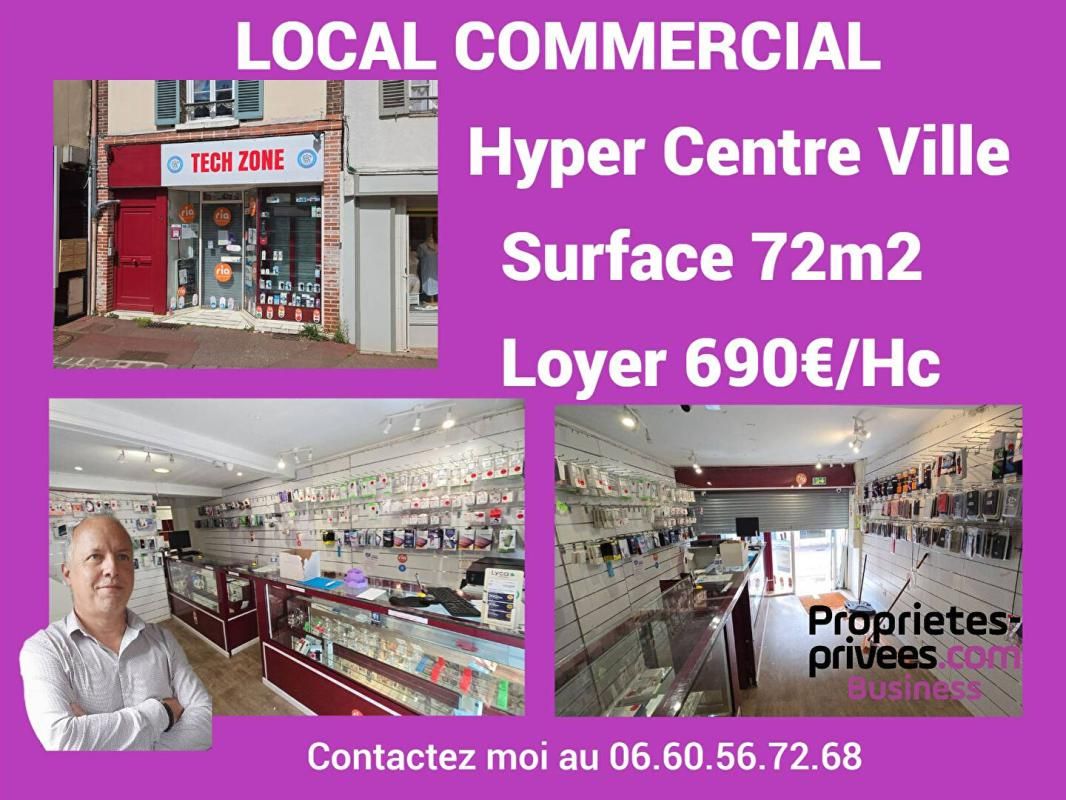 DREUX DREUX, CENTRE VILLE - LOCATION LOCAL COMMERCAIL 72 m² 1