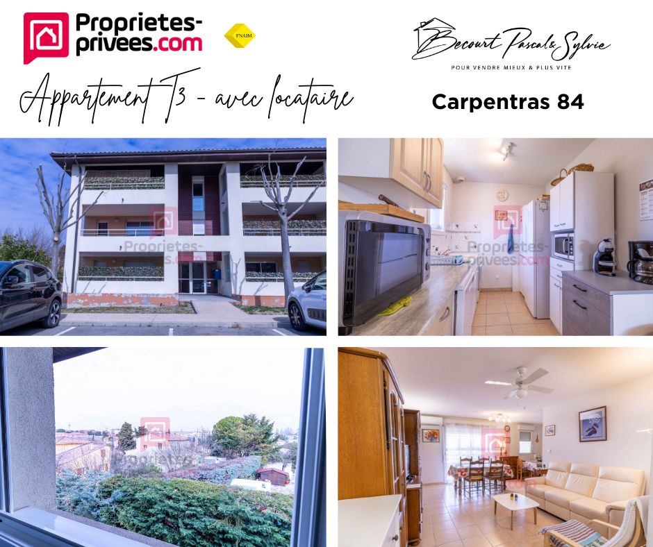 Appartement Carpentras 3 pièce(s) 67.32 m2 avec terrasse 14 m2, garage, parking
