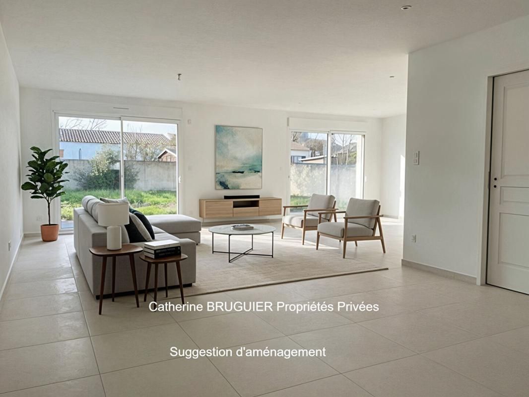 Plain pied de 114 m2 -  3 chambres- garage - grand jardin clos- quartier résidentiel