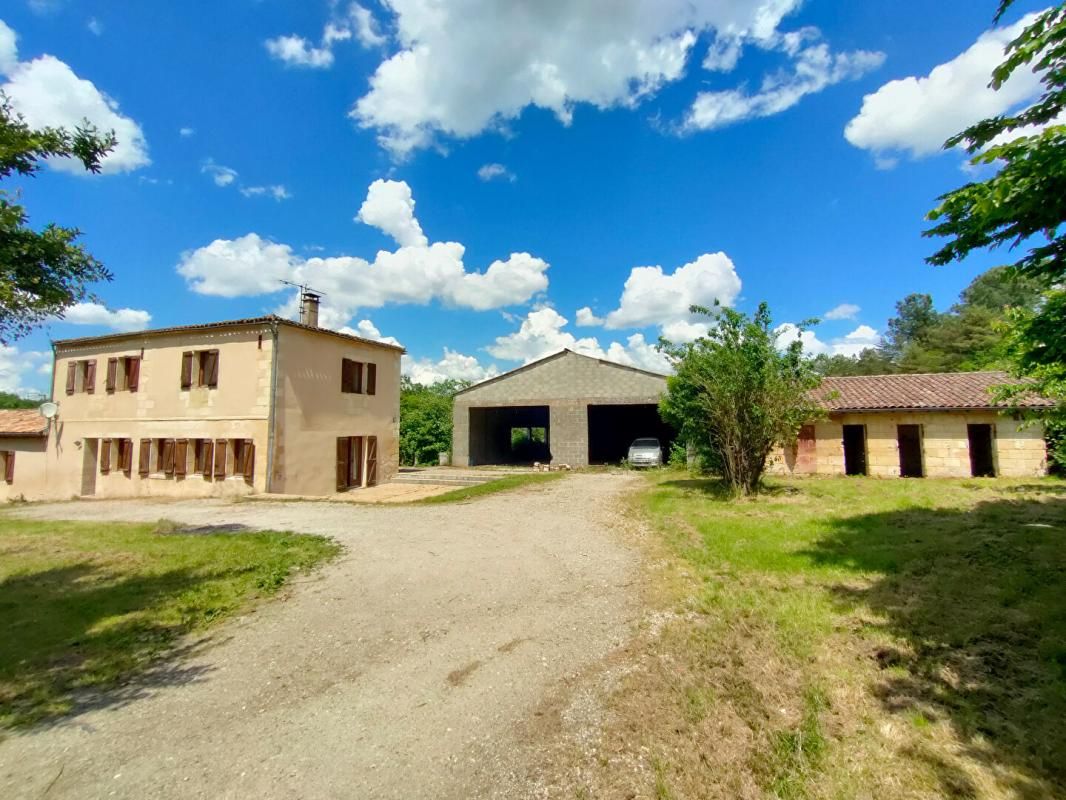 SAINTE-EULALIE PROPRIETE : MAISON EN PIERRE 150 m²  + ECHOPPE 120 m² + HANGAR 230 m² - TERRAIN 1 HECTARE 1