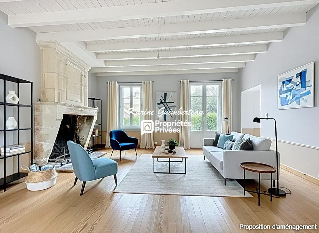 FRONSAC Fronsadais : Maison type Girondine en pierre 208 m2 + dépendance 4