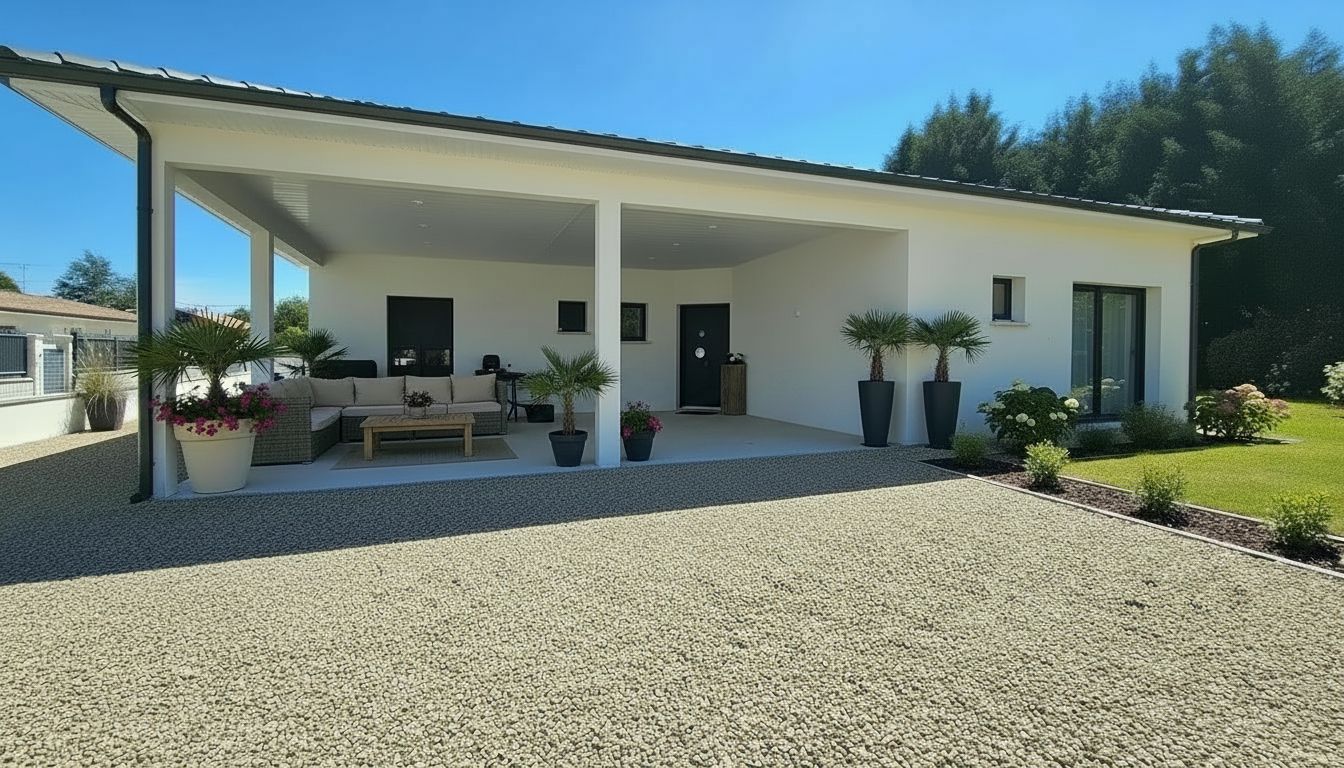 Maison moderne proche commodités avec jardin et terrasse
