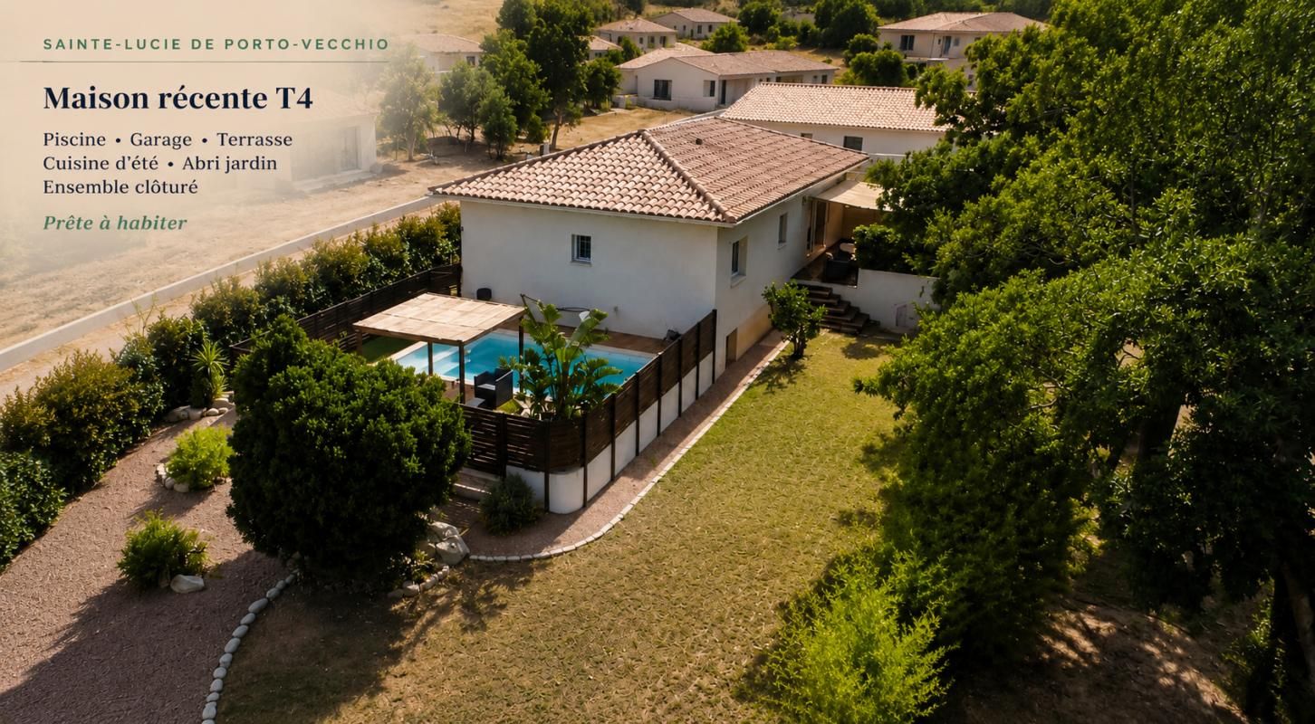 ZONZA Maison  T4 avec piscine et garage -  STE LUCIE DE PORTO-VECCHIO 20144 - CORSE DU SUD - FRANCE 1