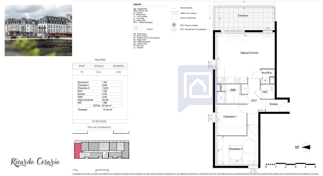 CONCARNEAU CONCARNEAU 29900 - APPARTEMENT T3 AVEC TERRASSE - PROCHE CENTRE VILLE 2