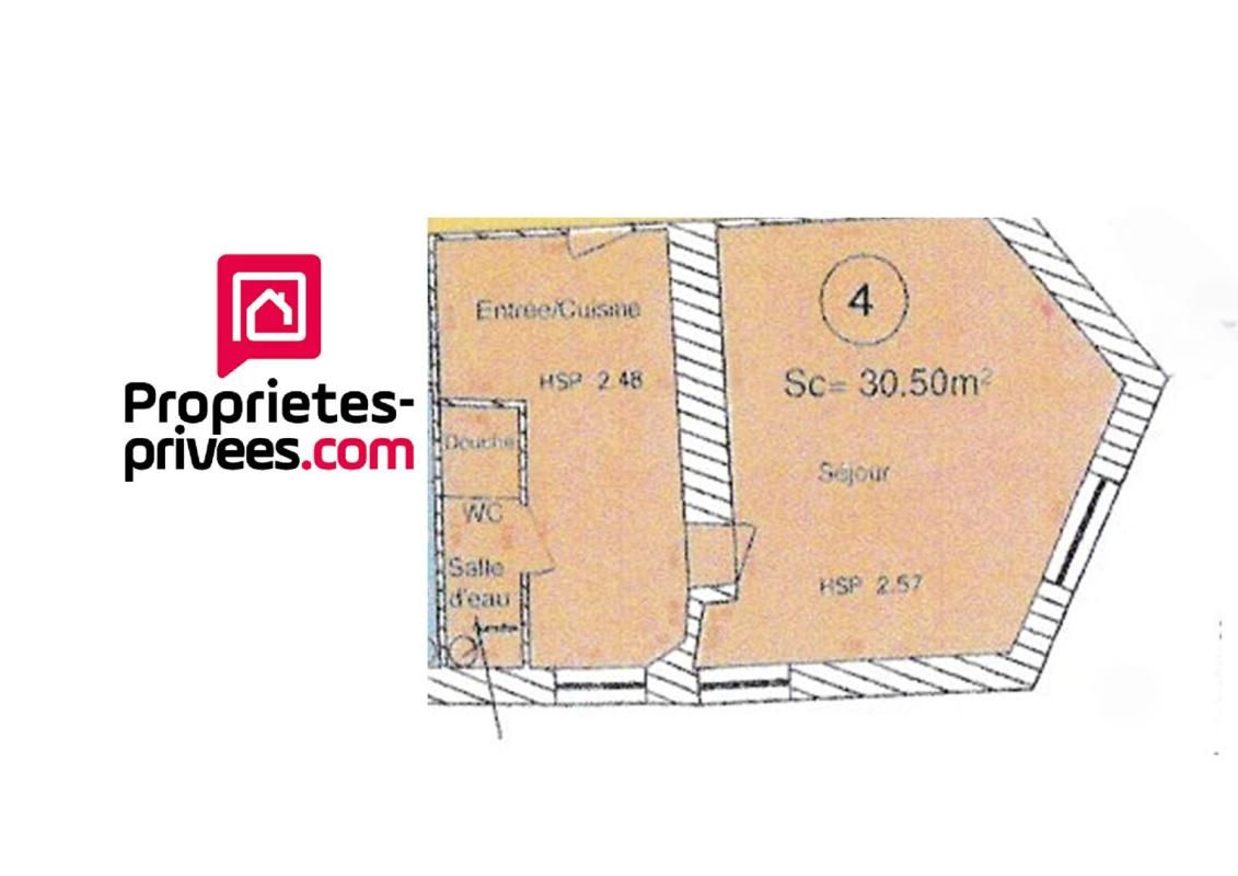 NONANCOURT Appartement NONANCOURT centre ville 1 pièce(s) 30.5 m2 1er étage cuisine séjour séparé 60000 FAI 3
