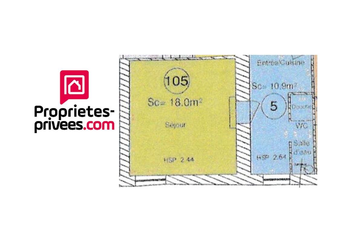 NONANCOURT Appartement NONANCOURT centre ville 1 pièce(s) 28.9 m2 1er étage cuisine séjour séparé 55000 FAI 4