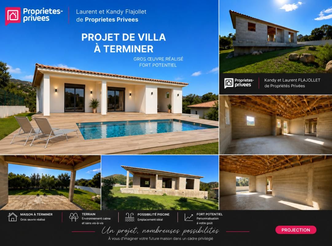 ZONZA Maison à achever - En état d'hors d'eau - 20144 STE LUCIE DE PORTO-VECCHIO - CORSE DU SUD - FRANCE 1