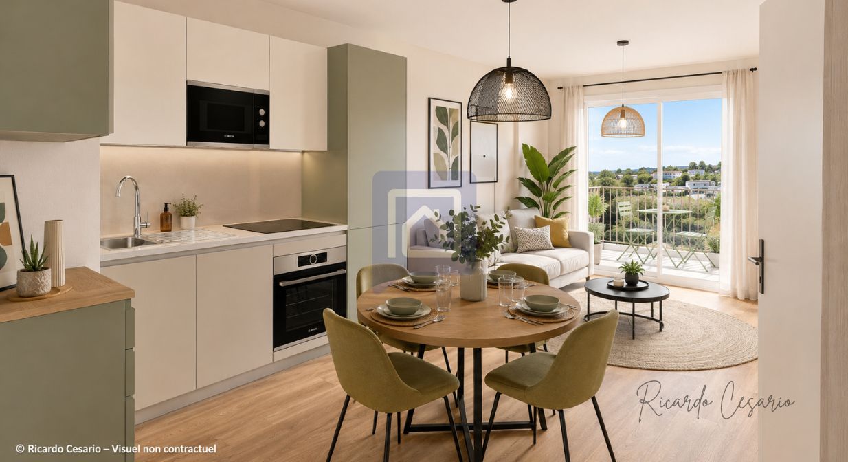 APPARTEMENT T2 AVEC BALCON ET DOUBLE STATIONNEMENT - QUIMPER