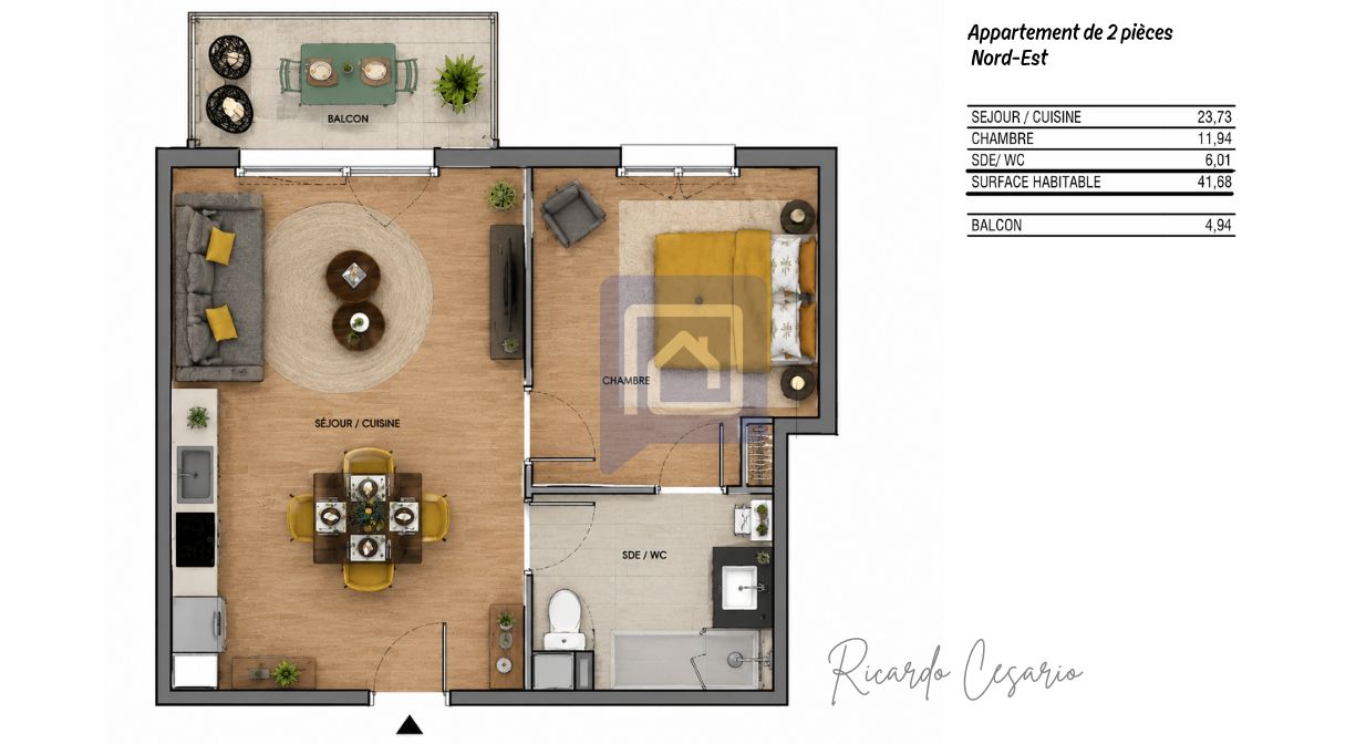 QUIMPER APPARTEMENT T2 AVEC BALCON ET DOUBLE STATIONNEMENT - QUIMPER 2