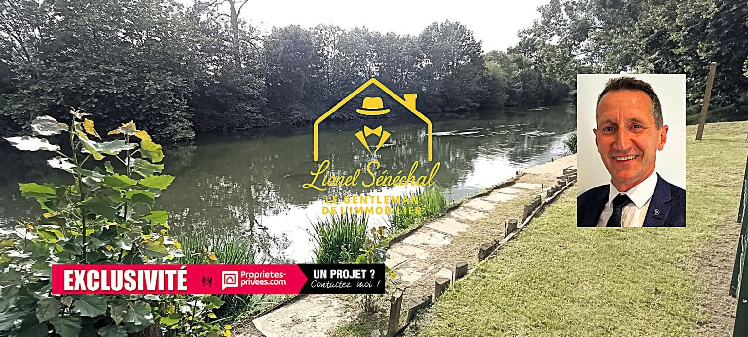NEUVILLE-SUR-SARTHE Terrain de loisirs de plus de 1 200 m2 avec un préau sur une dalle en dur, un abri de jardin et un accès direct à la rivière 1