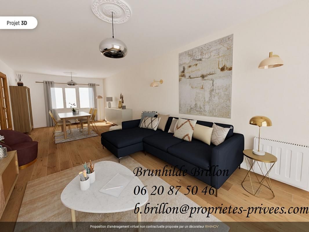 Méricourt village, semi plain-pied 145M², 3 chambres, garage, sous-sol